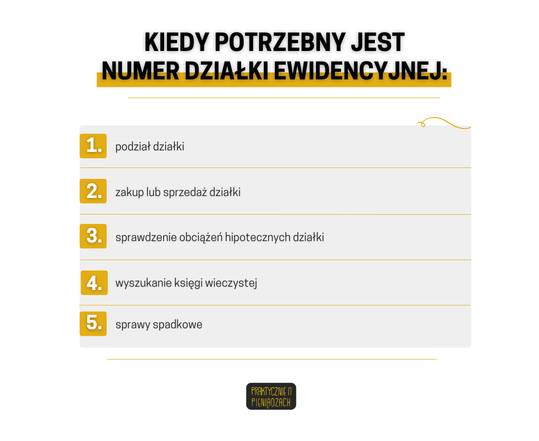 Działka ewidencyjna - kiedy potrzebny jest numer