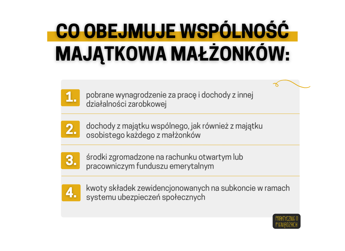 co obejmuje wspólność majątkowa 
