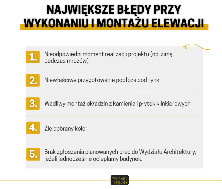 błędy przy elewacji 
